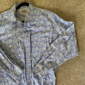 CINCH Long Sleeve Floral Print Pearl Snap Button Down Dress Shirt - Large